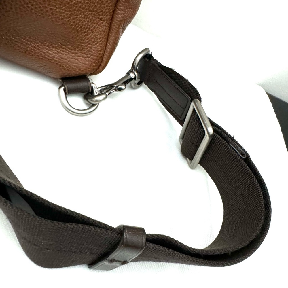 Authentic Coach F79022 Men's Crossbody Bag In Brown With An Orange Accent - Picture 15 of 16